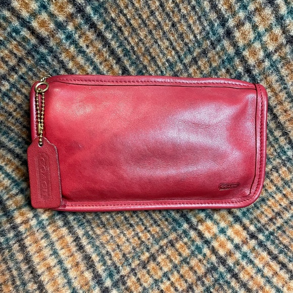 Coach Accessories - Coach 80s Red Chunky Case Wallet #7165